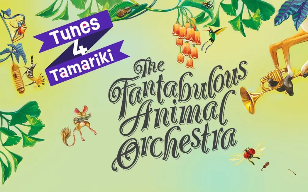 Publicity art for the Auckland Philharmonia's Tunes 4 Tamariki concerts.