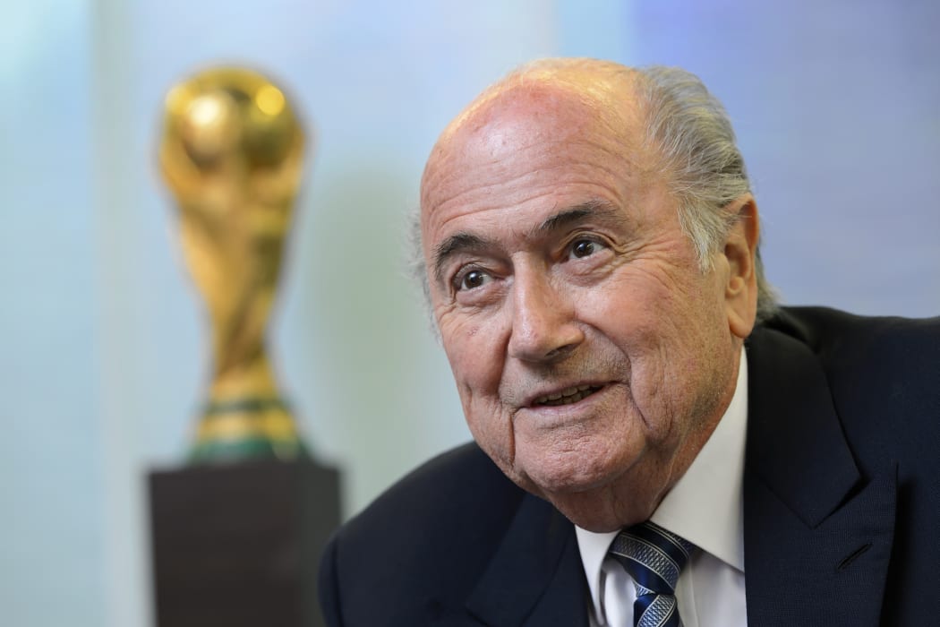 FIFA president Sepp Blatter - pictured giving an interview on 15 May in Zurich.