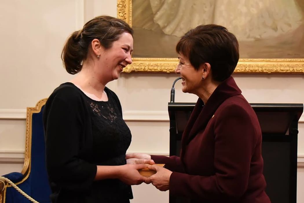 Zonta award winner Dr Jessie Prebble with Governor General Dame Patsy Reddy