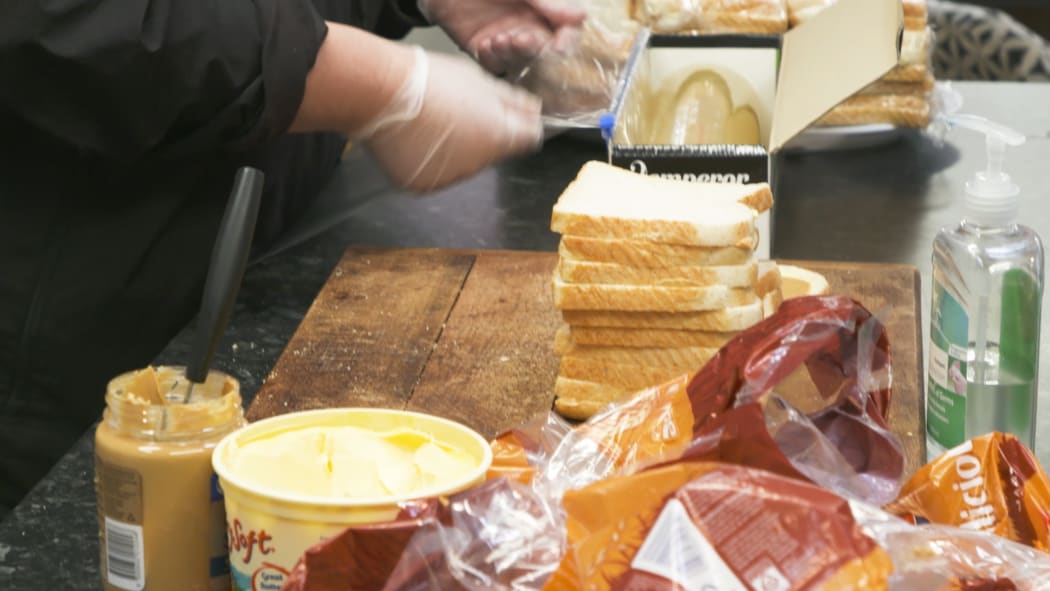 Lunch preparation at Flat Bush School.