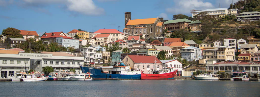 View of the capital city as seen from Carenage Road