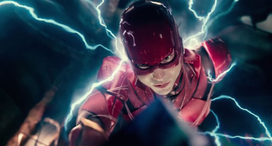 Ezra Miller as The Flash.