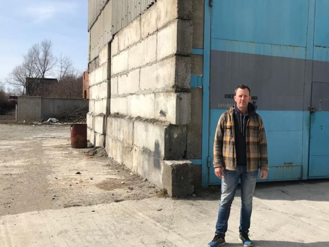 ReliefAid founder Mike Seawright in Kyiv.