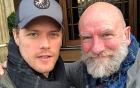 Clanlands authors and Outlander co-stars Sam Heighan (left) and Graham McTavish, who is based in Wellington, New Zealand.