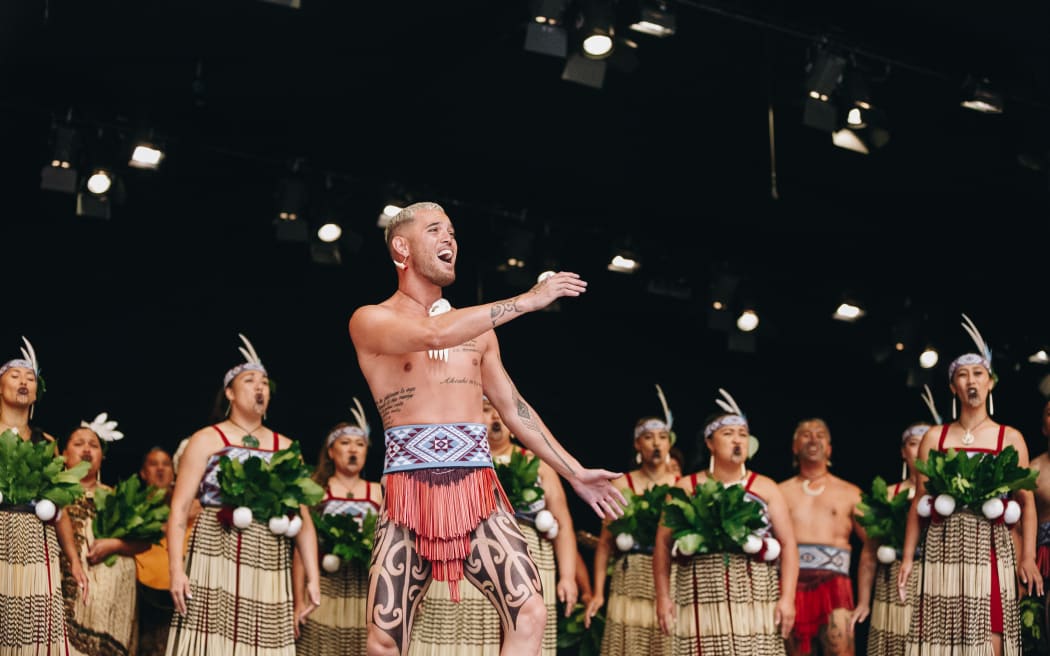 Stan Walker performing at Te Matatini Friday.