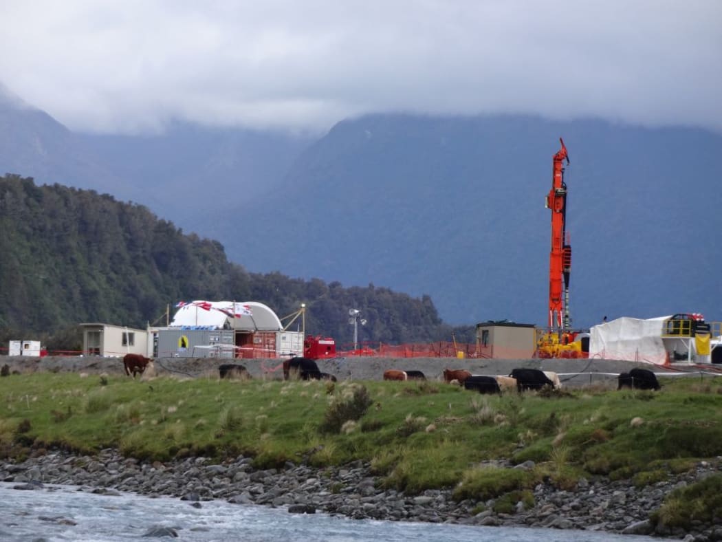A 60-strong team of geologists and drillers has set up a drill site in the Whataroa Valley, north of Franz Josef Glacier, to drill deep into the Alpine Fault.