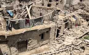 Houses damaged in Gayan district, Paktika province, Afghanistan, after the earthquake on 22 June 2022.