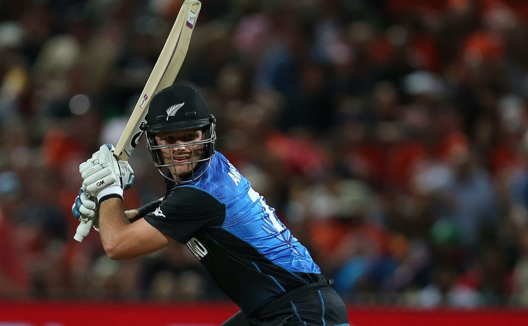 Black Caps' and Mumbai Indians Corey Anderson batting during the Cricket World Cup.