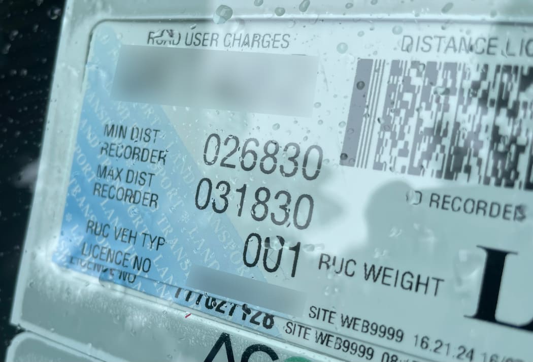 An example of a current road user charges permit.
