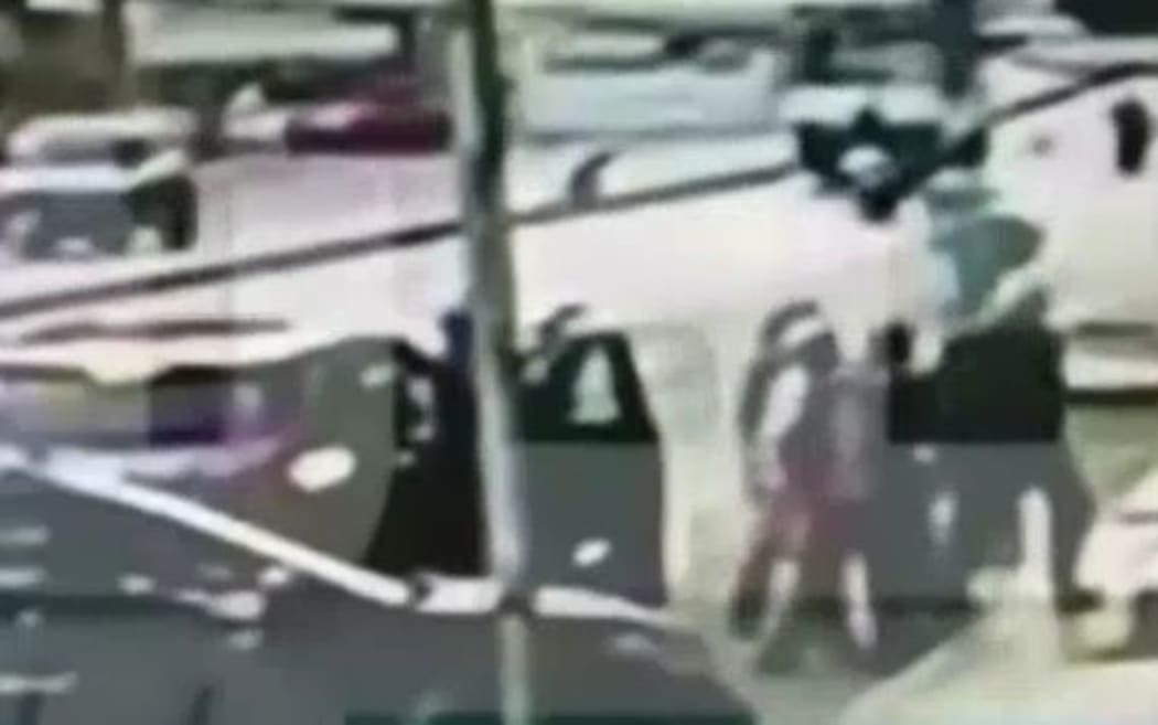 A screenshot from CCTV footage showing the alleged abduction attempt.