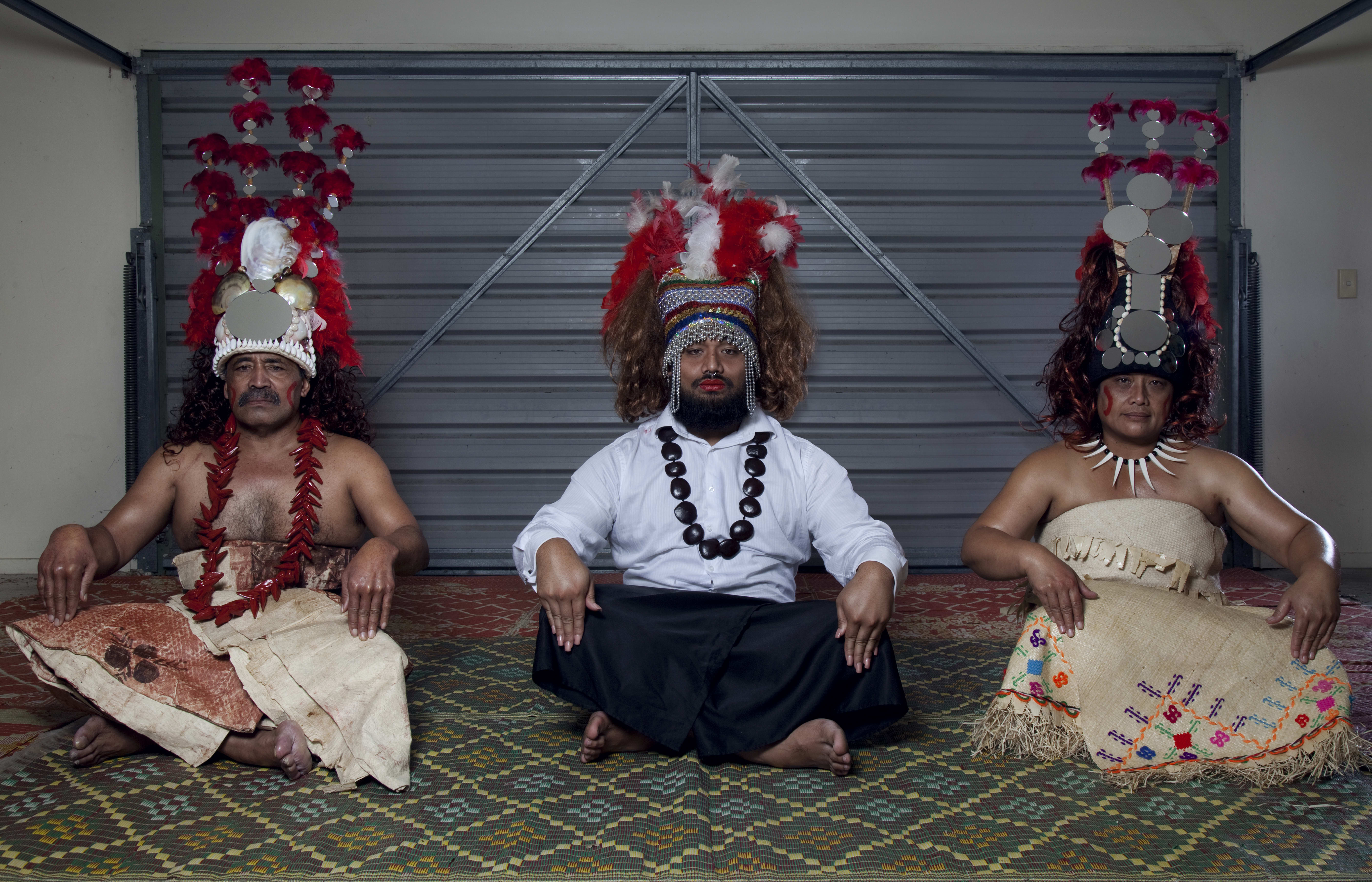 Pati Solomona Tyrell's work Matua II, a portrait of the artist with his parents.