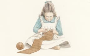 An illustration by Emma Lay from Colleen Brown's children's book Violet's Scarf