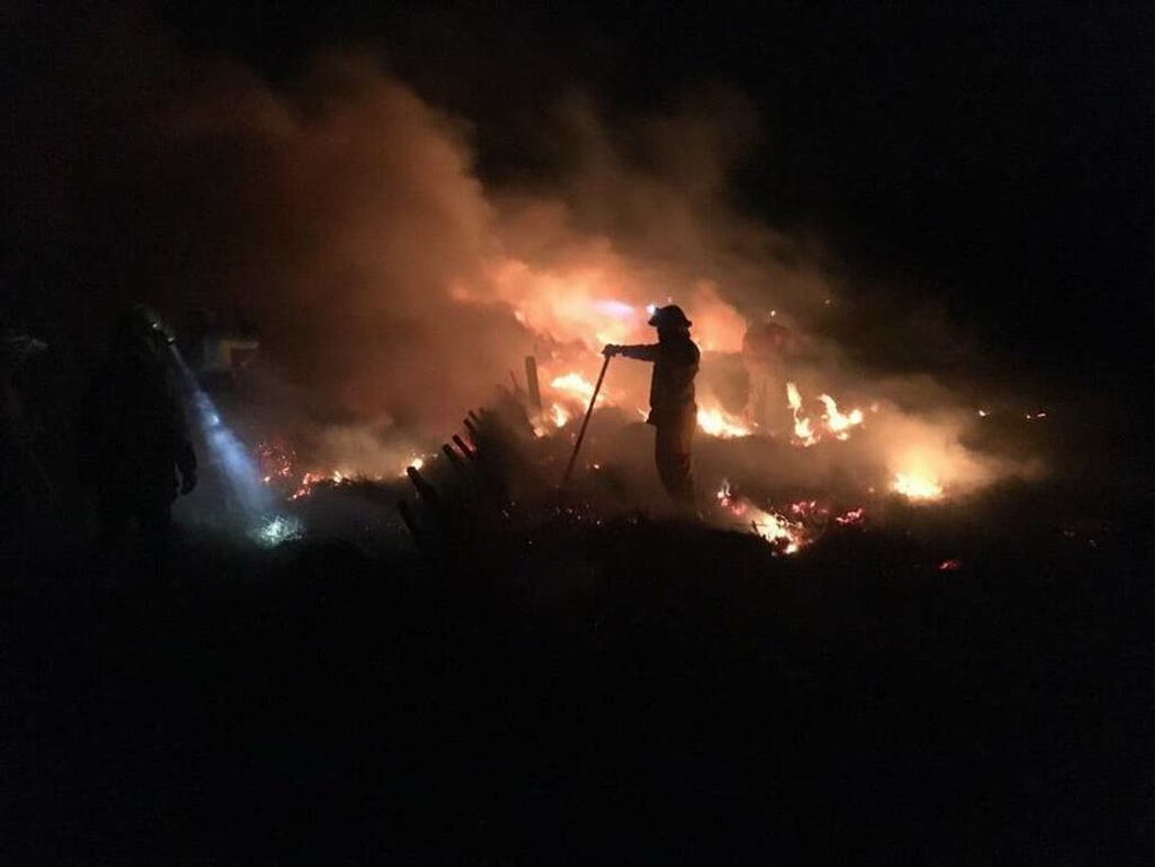 Wind hindered firefighters efforts' overnight