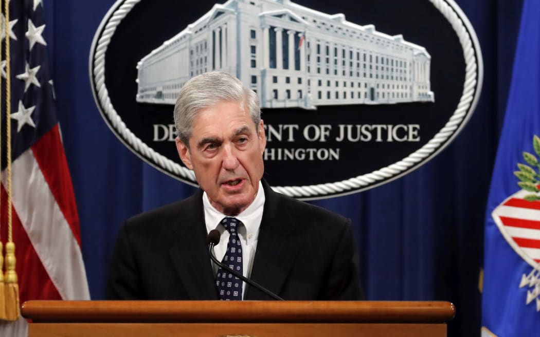 Special counsel Robert Muller speaks at the Department of Justice Wednesday, May 29, 2019, in Washington, about the Russia investigation. (AP Photo/Carolyn Kaster)