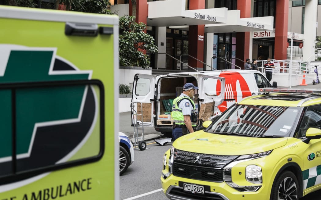One person was taken to hospital in a critical condition after an incident on The Terrace in Wellington.