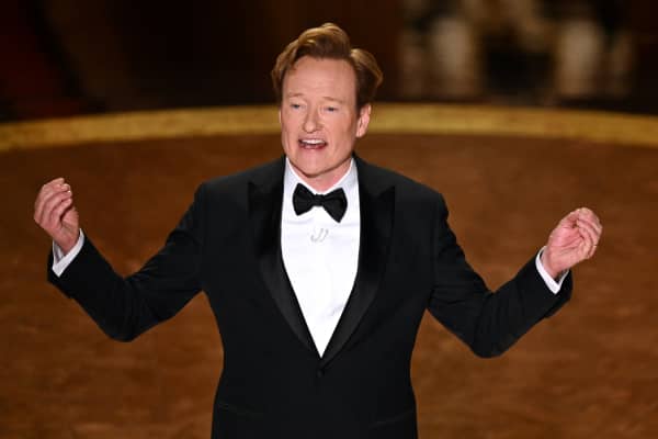 US comedian and host Conan O'Brien speaks onstage during the 97th Annual Academy Awards at the Dolby Theatre in Hollywood, California on March 2, 2025. (Photo by Patrick T. Fallon / AFP)