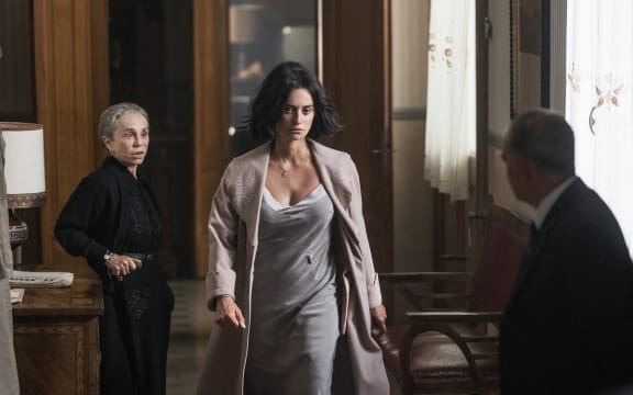 Still from the 2023 Michael Mann biopic Ferrari featuring Penélope Cruz as as Laura Ferrari.