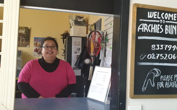 Tinaka Stewart, owner of Archie's Bunker in Napier.