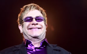Elton John in concert.