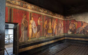 Wall murals in the archaeological ruins of Pompeii, UNESCO, Campania, Italy (Photo by fotojourneys / Robert Harding RF / robertharding via AFP)
