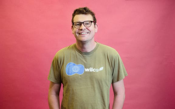 RNZ Music Content Director Willy Macalister in his Wilco t-shirt