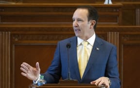 Louisiana Governor Jeff Landry addresses members of the House and Senate on opening day of a legislative special session on 19 February, 2024 in the House Chamber at the State Capitol in Baton Rouge, Louisiana. Landry signed a first-of-its-kind bill on Friday, 24 May 2024, classifying two abortion-inducing drugs as controlled and dangerous substances.