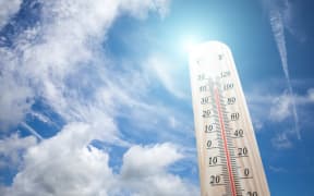 Thermometer on the summer heat
