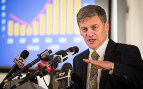 Bill English announcing surplus, Oct 2015