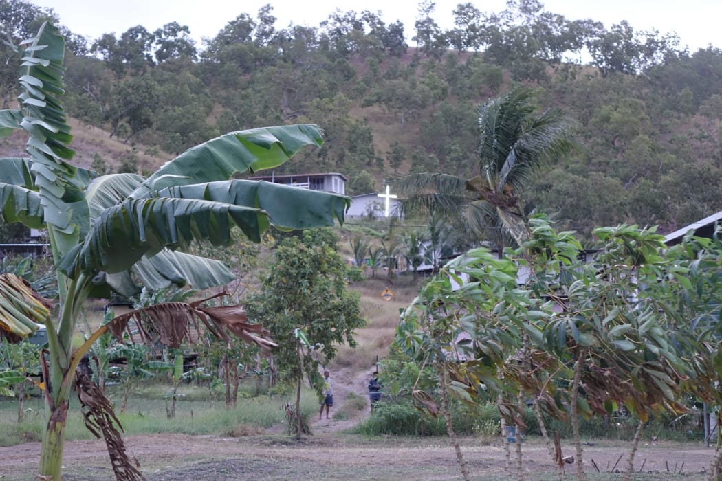 Cross on the hill, Central Province, Papua New Guinea.