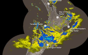 Rain is hitting central NZ.