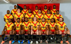 The PNG Kumuls squad to face Fiji in the 2019 Oceania Cup.