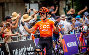 New Zealand cyclist patrick bevin of the Polish CCC team.
