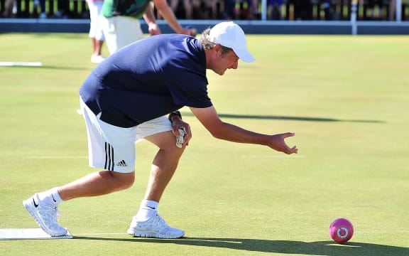 Gary Lawson of Christchurch bowls