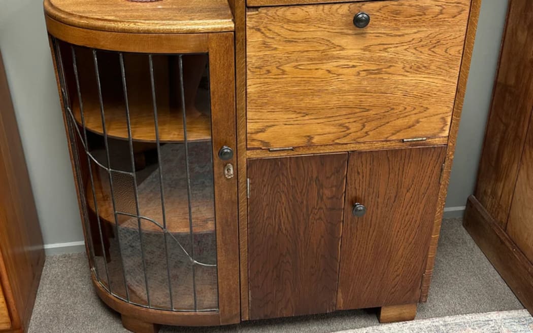 Art Deco oak cabinet
