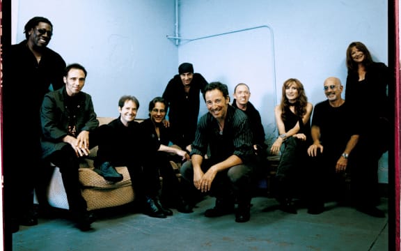 Bruce Springsteen and the E Street Band, with Nils Lofgren second from left