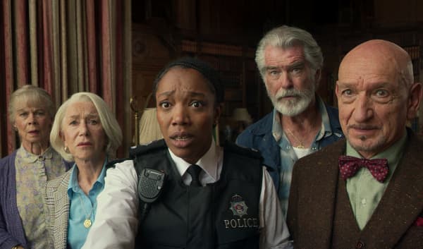 Helen Mirren, Pierce Brosnan, Sir Ben Kingsley, Celia Imrie, Naomi Ackie