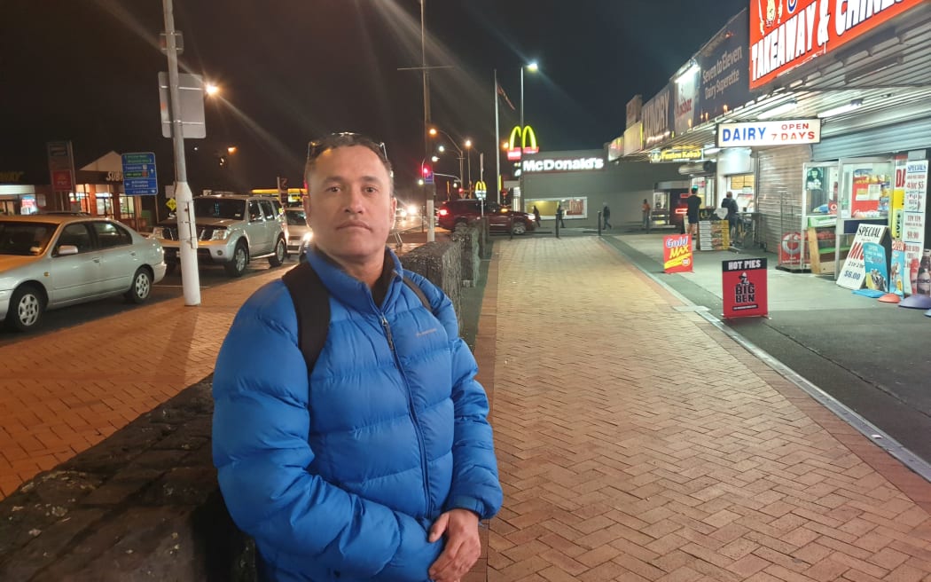 Nikora Davis, an advocate for Manurewa’s homeless, at the spot where rough sleepers used to congregate before a crackdown.