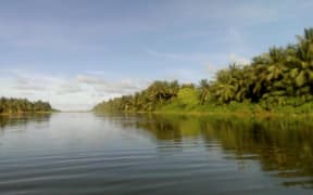 Kili atoll runway inundated during February king tide
