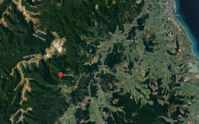 A map showing Ellis River in Tasman District.