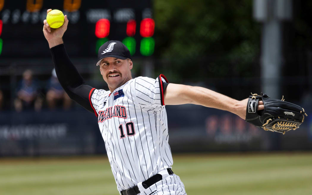 New Zealand Black Sox pitcher Daniel Chapman
