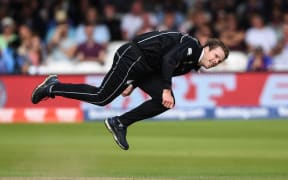 Black Caps Lockie Ferguson bowling.