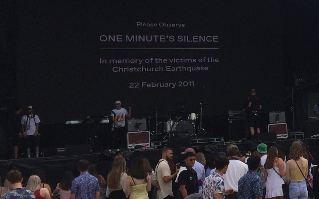 Marking the anniversary of the 2011 Christchurch earthquake at Electric Avenue festival
