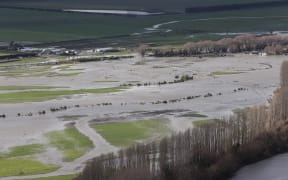 Flood affected areas around Ashburton.