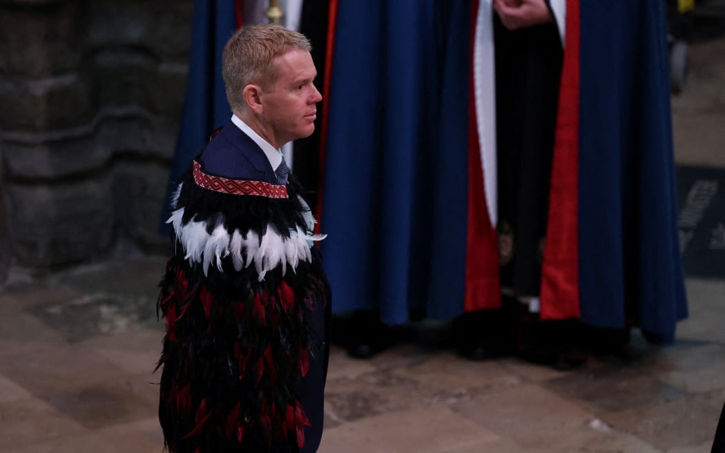 New Zealand Prime Minister Chris Hipkins arrives at Westminster Abbey in central London on May 6, 2023, ahead of the coronations of Britain's King Charles III and Britain's Camilla, Queen Consort. - The set-piece coronation is the first in Britain in 70 years, and only the second in history to be televised. Charles will be the 40th reigning monarch to be crowned at the central London church since King William I in 1066. Outside the UK, he is also king of 14 other Commonwealth countries, including Australia, Canada and New Zealand. Camilla, his second wife, will be crowned queen alongside him, and be known as Queen Camilla after the ceremony. (Photo by PHIL NOBLE / POOL / AFP)