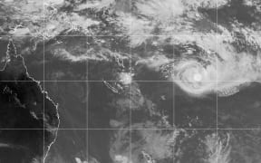 A satellite image taken on Tuesday showing cyclone Winston above Tonga.