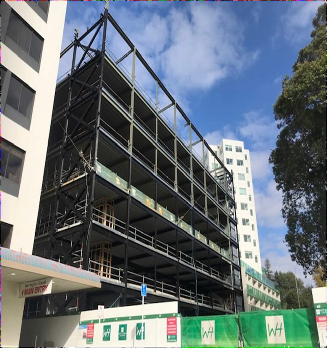 The Harington Street transport hub under construction in Tauranga.