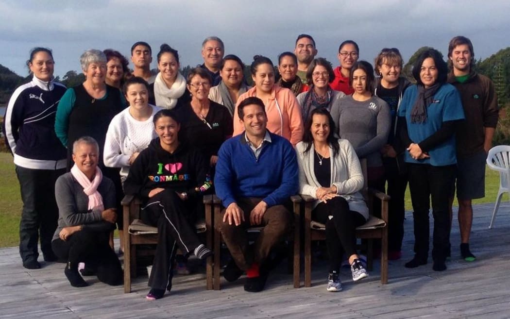 The staff of Navillusso Medical Limited with Dr Lance O'Sullivan (centre front).