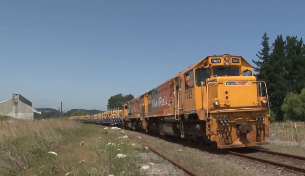 KiwiRail Wairoa to Napier line carrying logs.