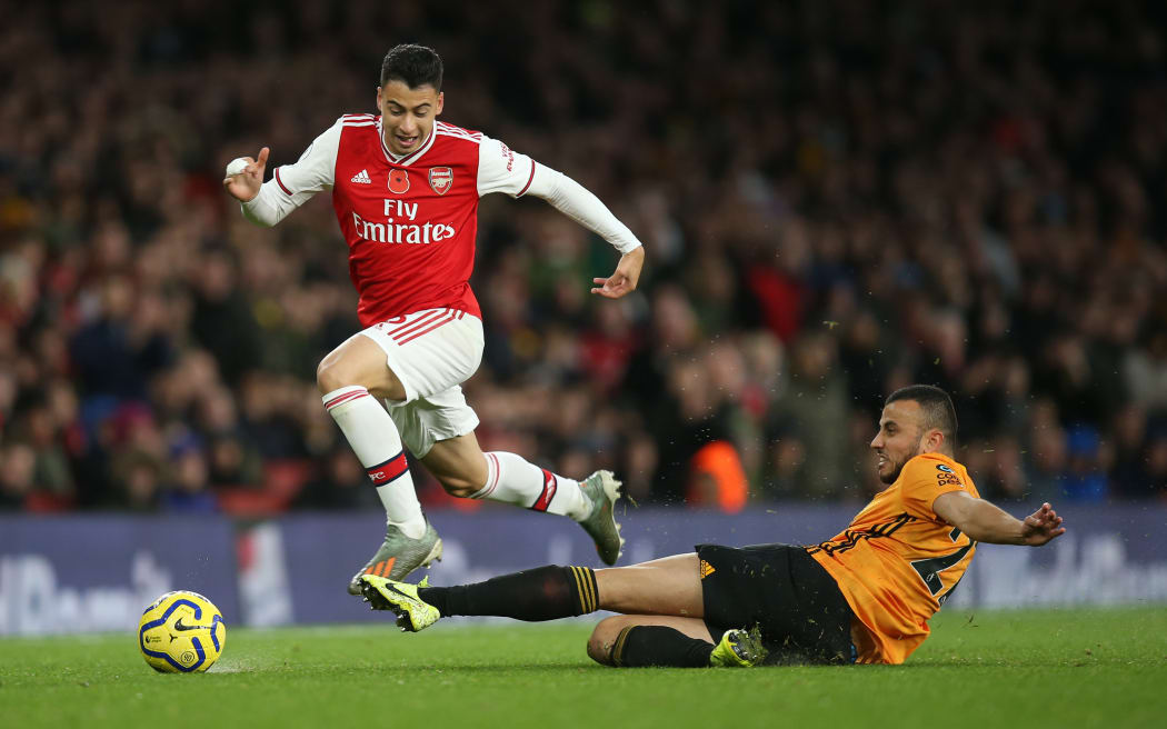 Gabriel Martinelli of Arsenal against Wolverhampton.