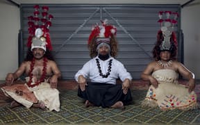Pati Solomona Tyrell's work Matua II, a portrait of the artist with his parents.
